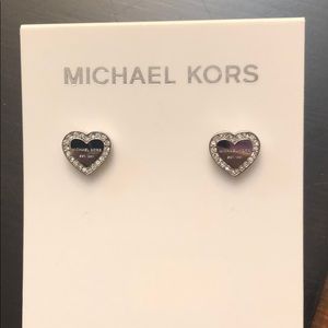 Michael Kors Silver Heritage Stud Earrings